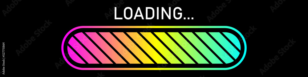 Poster modern colorful loading icon. vector illustration isolated on black background.