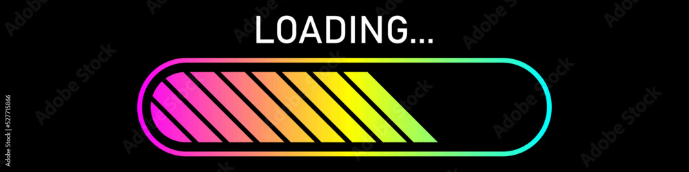 Poster modern colorful loading icon. vector illustration isolated on black background.