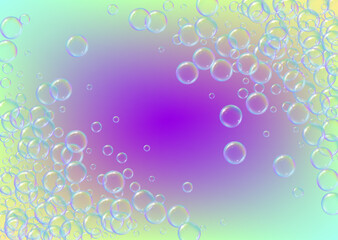 Bathtub foam. Detergent soap bubble and suds for bath. Shampoo.