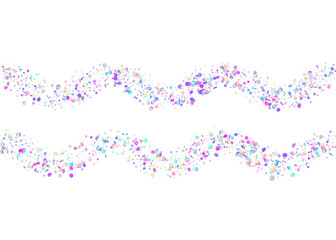 Obraz na płótnie Canvas Falling Glitter. Kaleidoscope Confetti. Purple Party Texture. Holographic Background. Bright Foil. Retro Flyer. Disco Carnaval Serpentine. Surreal Art. Violet Falling Glitter