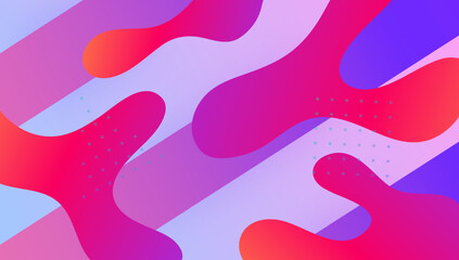 Digital Flyer. Mobile Paper. Futuristic Pattern. Geometric Design. Business Template. Blue Memphis Background. Wavy Landing Page. Art Liquid Layout. Lilac Digital Flyer