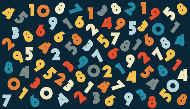 seamless pattern with numbers