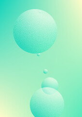 Cover fluid with round shapes