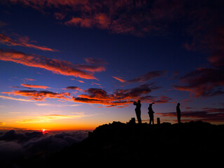 笠ヶ岳山頂夕焼け
