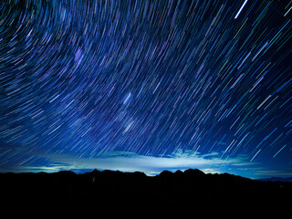 槍穂高連峰　星　コンポジット