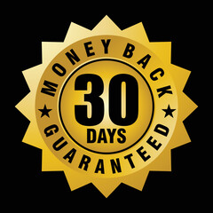 Naklejka premium Money Back guaranteed, label vector