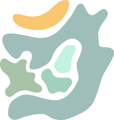 Colorful pastel abstract blob