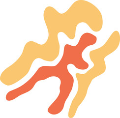 Colorful pastel abstract blob