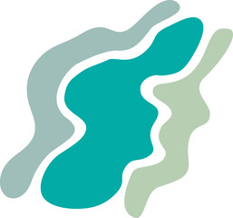 Colorful pastel abstract blob