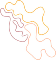 Colorful abstract line blob element