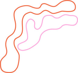 Colorful abstract line blob element