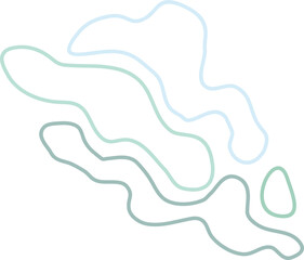 Colorful abstract line blob element