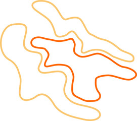 Colorful abstract line blob element