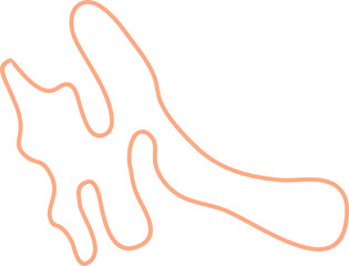 Colorful abstract line blob element