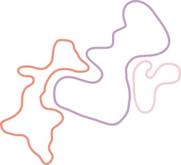 Colorful abstract line blob element