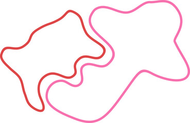 Colorful abstract line blob element