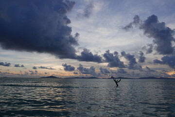 Fototapeta na wymiar Pisar island at Truk lagoon in Chuuk state of Micronesia