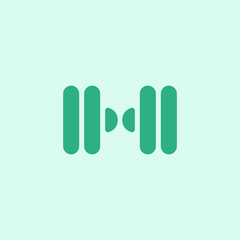 Logo Music M H Minimalist Modern
