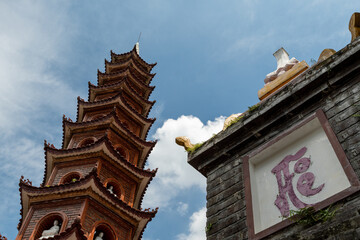 Tran Quoc pagoda temple in Hanoi, Vietnam.