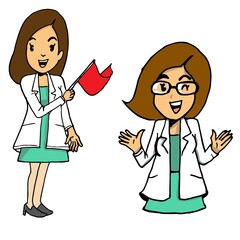 cartoon beauty expert doctor