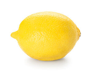 Ripe lemon isolated on white background