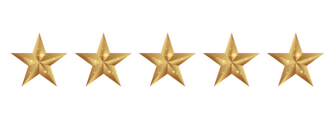 Obraz premium Five stars rating icon