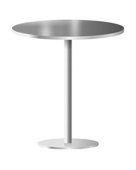 3D illustration of blank metal round table
