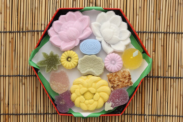 日本の和菓子 和三盆 砂糖菓子