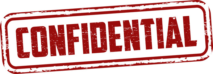 Confidential grunge rubber stamp