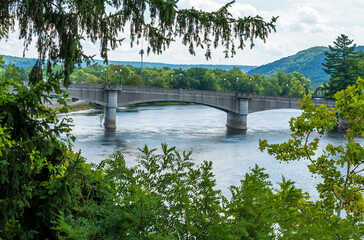 The Hickory Bridge spanning across the Allegheny River as seen from Pennsylvania Avenue West in...