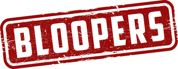 Bloopers grunge rubber stamp png