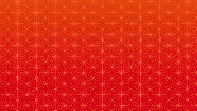 Red motion background with traditional Japanese flower pattern