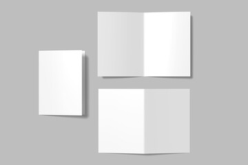 A5 Bifold Brochure Blank Mockup