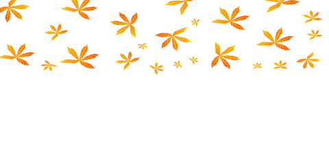 Abstract white background with orange leaves