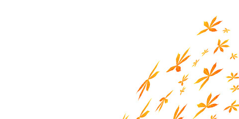 Abstract white background with orange leaves