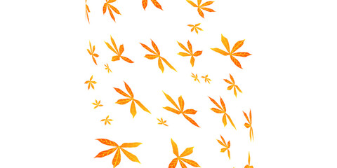 Abstract white background with orange leaves