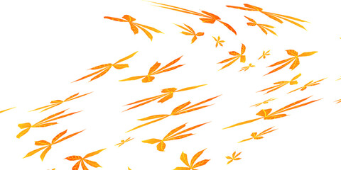 Abstract white background with orange leaves