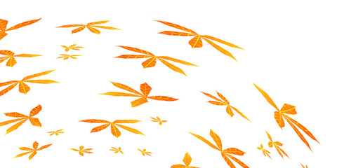 Abstract white background with orange leaves