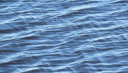 Closeup of blue marbled water texture, natural water background