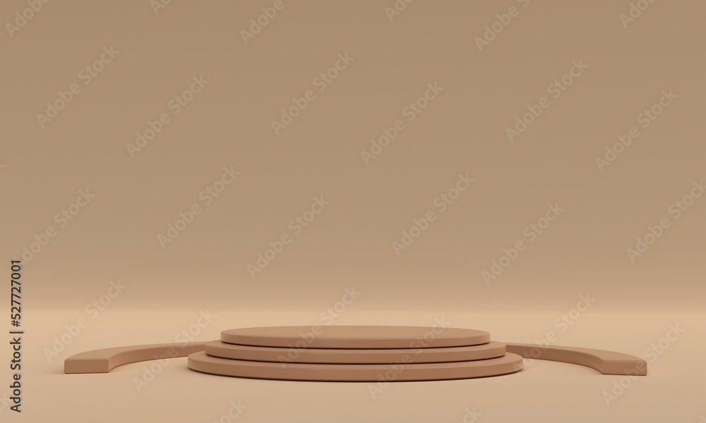 Poster product background on 3d rendering with empty minimalist podium scene