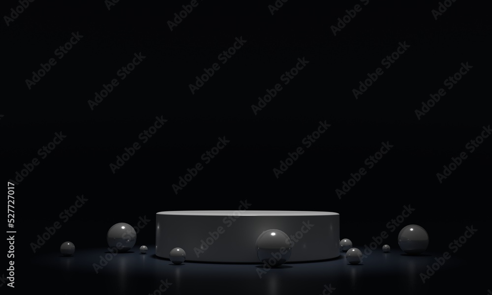 Poster elegant background with minimalist podium on 3d rendering for product display