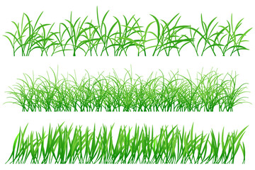 green grass set. short grass