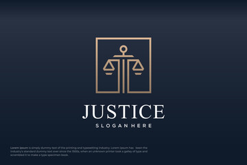 Justice law logo template collection