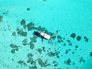 Pis island at Truk lagoon in Chuuk state of Micronesia