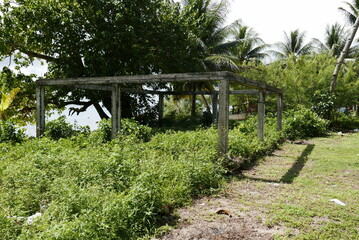 Pis island at Truk lagoon in Chuuk state of Micronesia