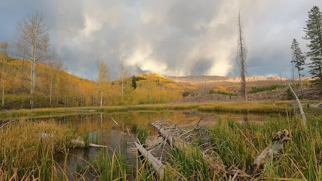 timelapse over the trappers lake - Colorado