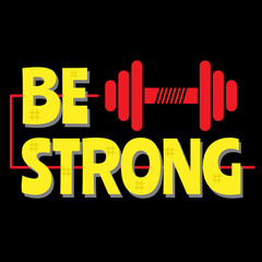 Be Strong Quote With Cute Font And Icon. Suitable For Sticker, Banner, Flyer, Etc