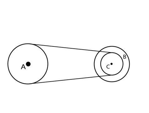 physics rotate gear wheel illustration suitable for question