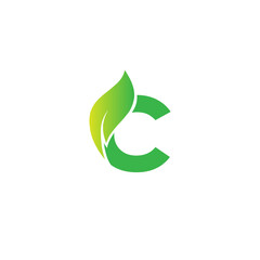 green leaf C letter icon