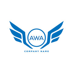 AWA letter logo design.AWA creative initials monogram vector letter logo concept.AWA letter design.
 - obrazy, fototapety, plakaty